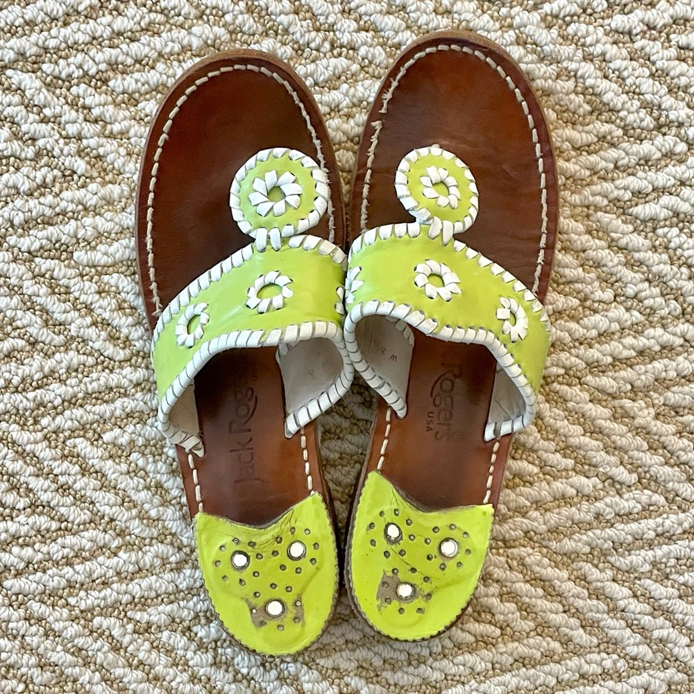 Green jack roger sandals
